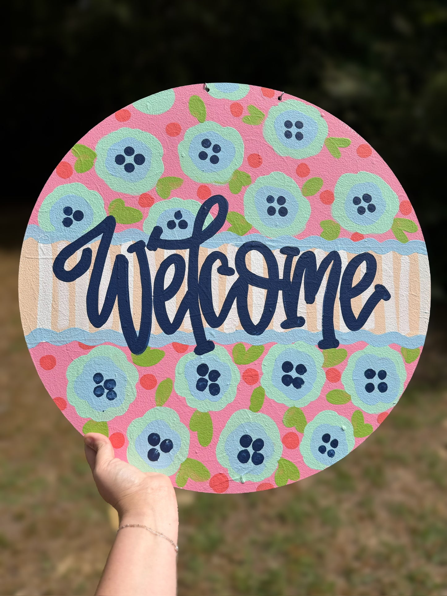 Personalized Coastal Garden Round