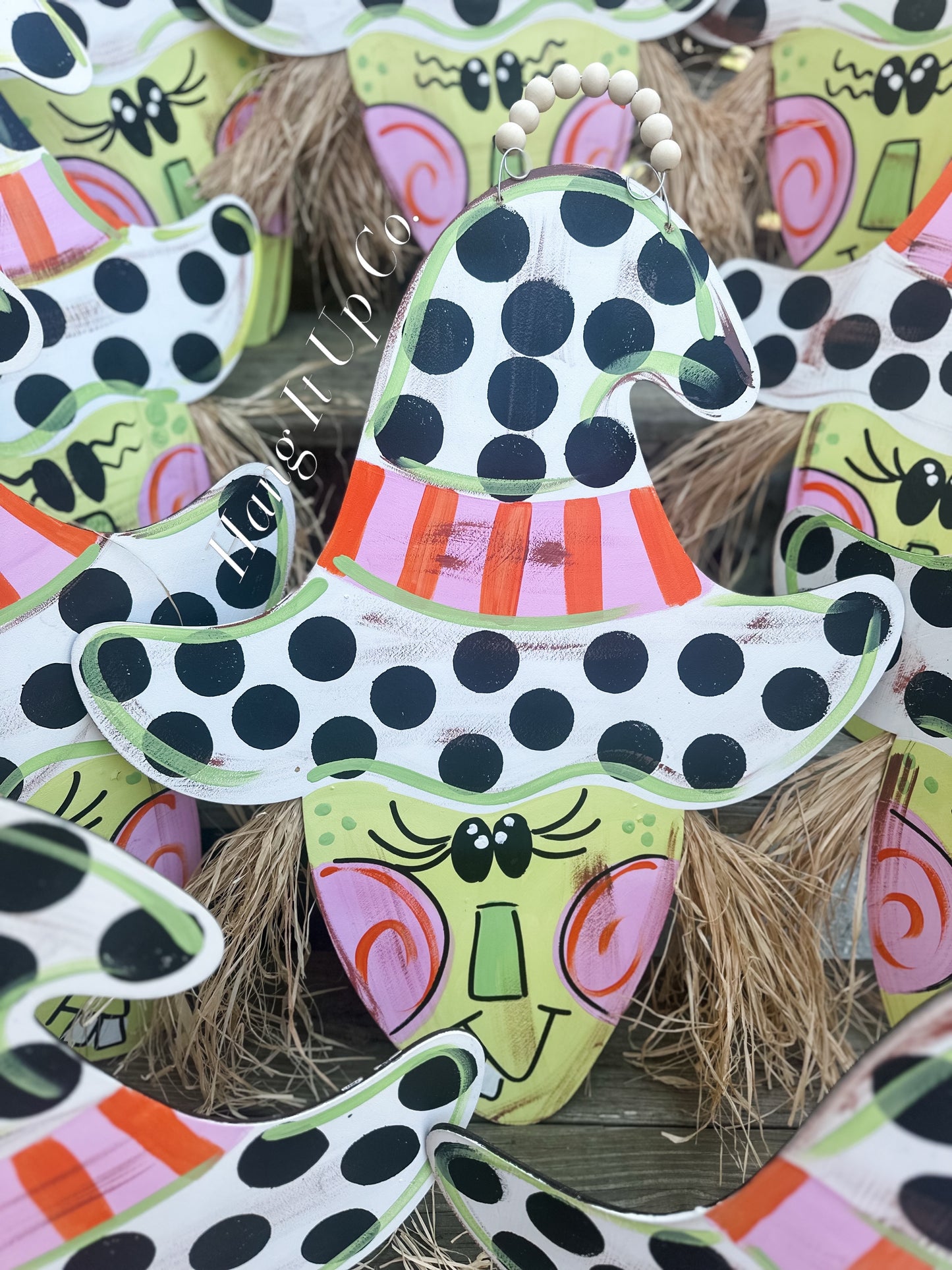 Raffia Witch Head