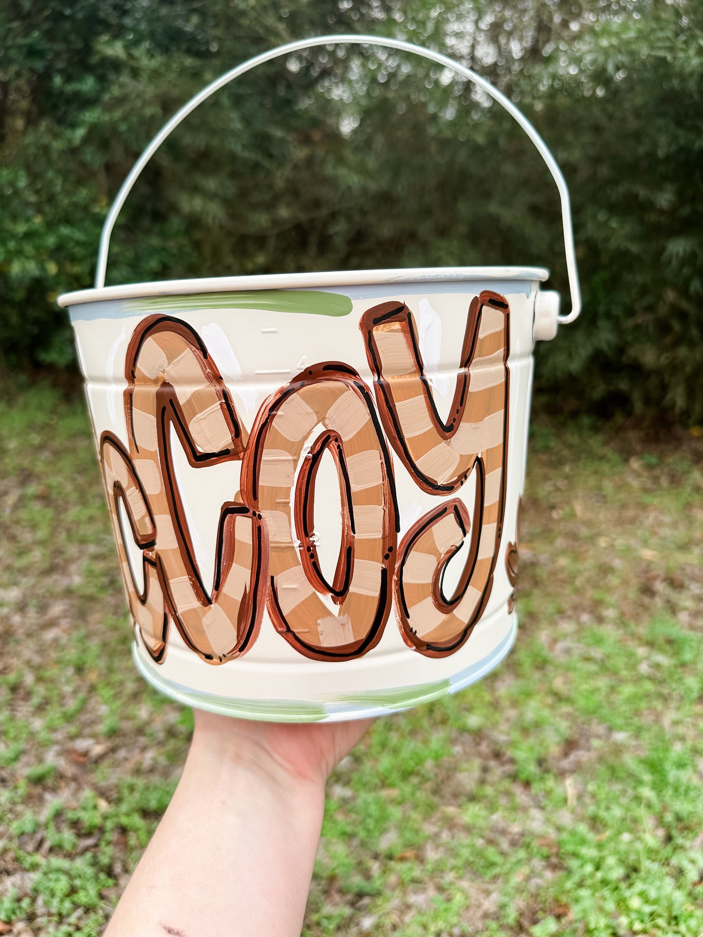Boys Neutral Easter Bucket with Mallard