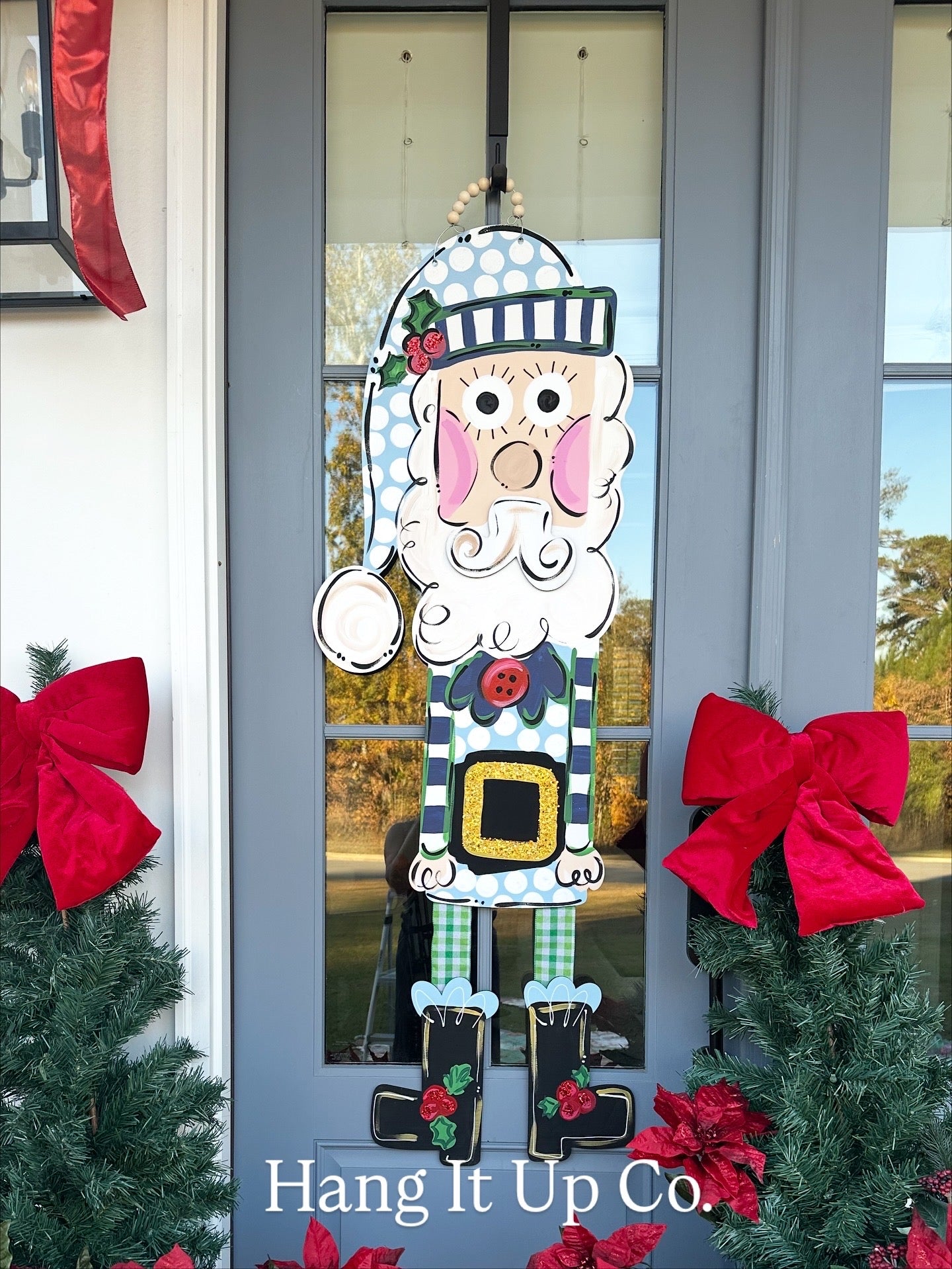 XL ribbon leg Santa