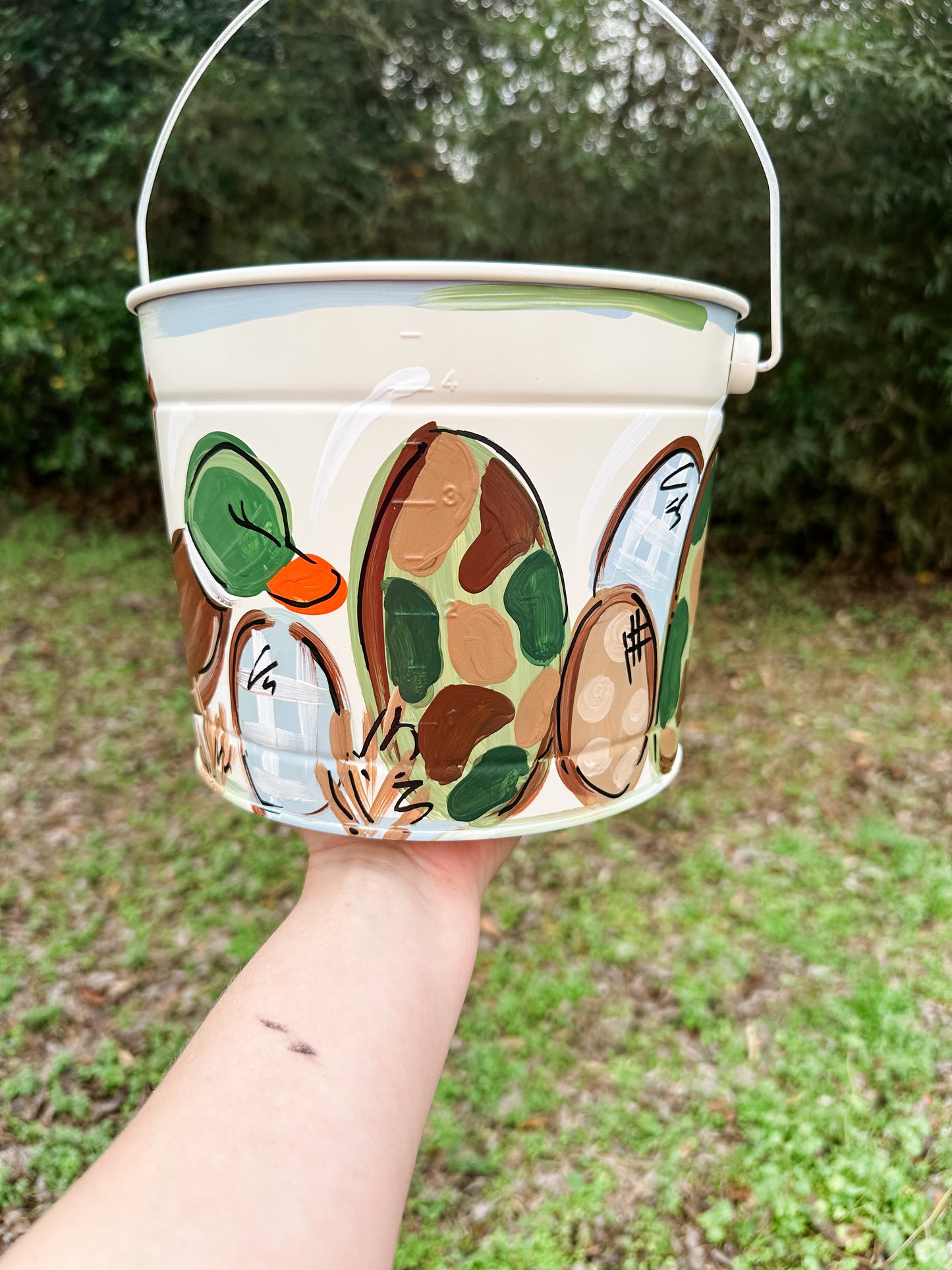 Boys Neutral Easter Bucket with Mallard