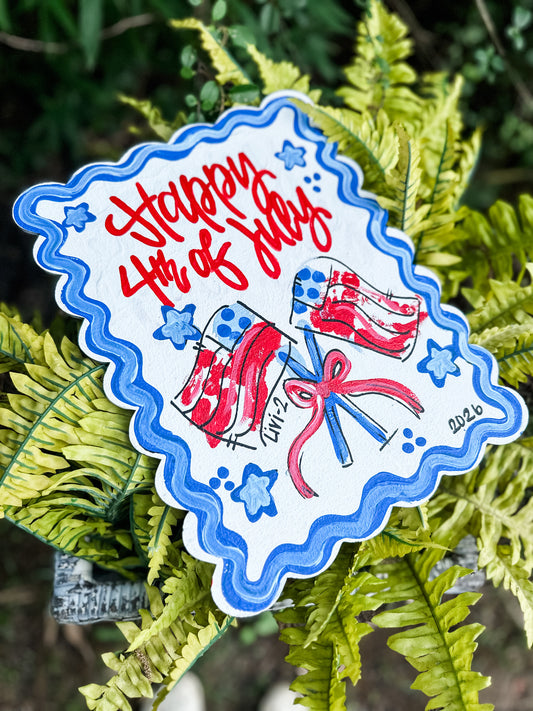 4th of July Handprint Plaque Event *read description*