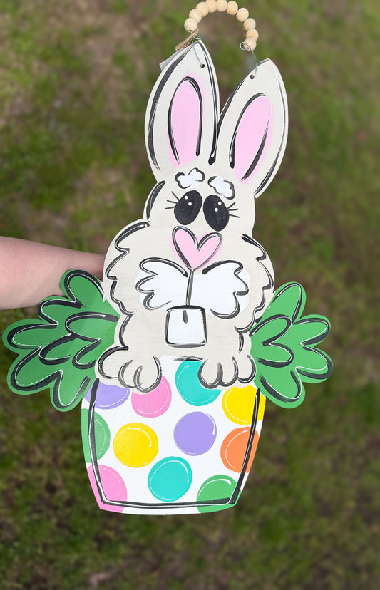 Polka Dot Pot Bunny