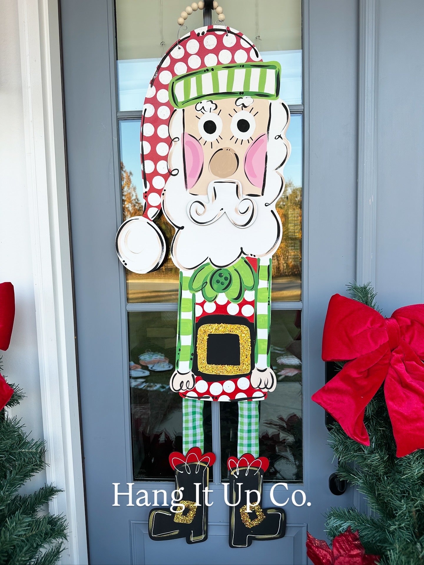 XL ribbon leg Santa