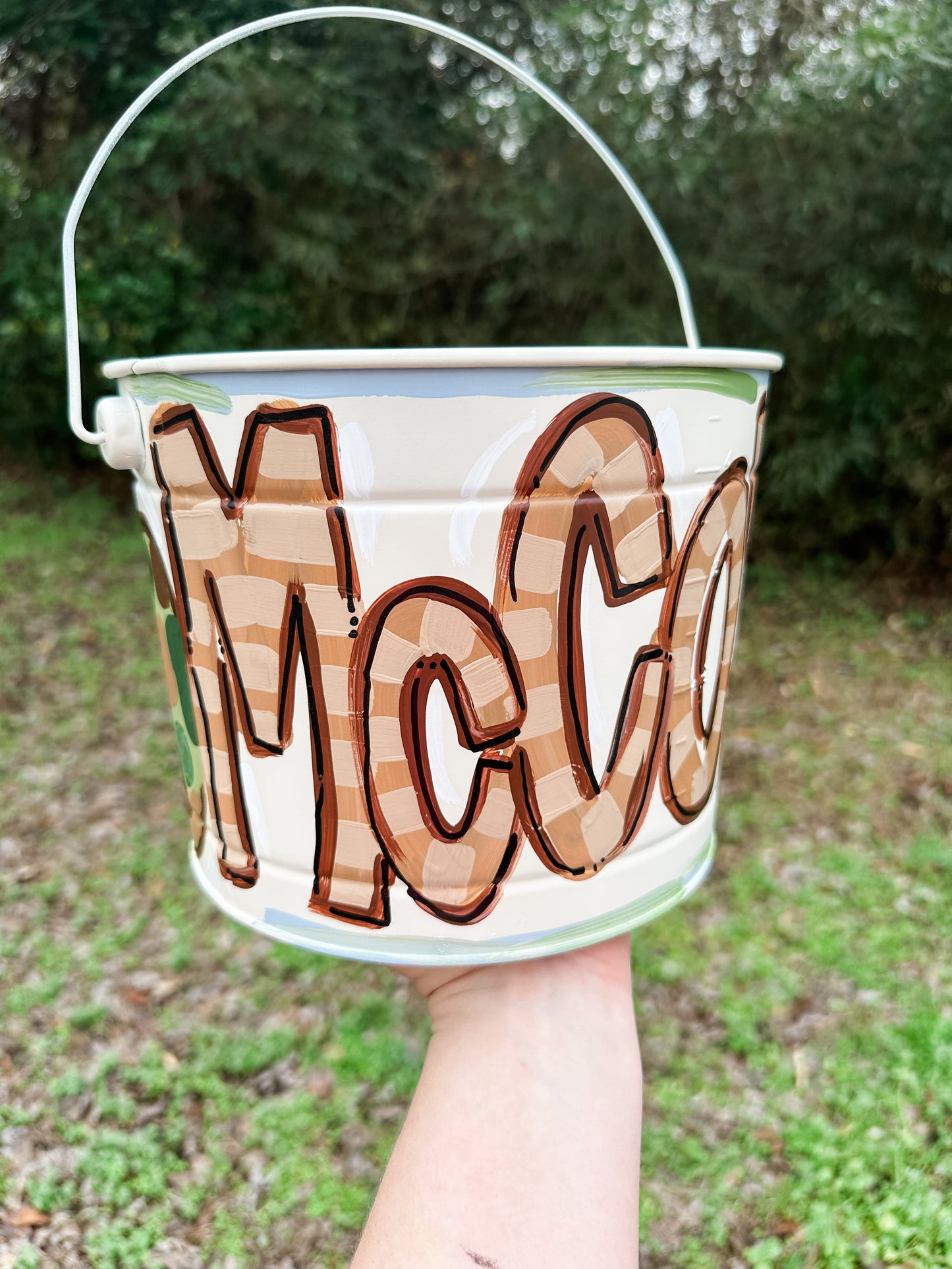 Boys Neutral Easter Bucket with Mallard