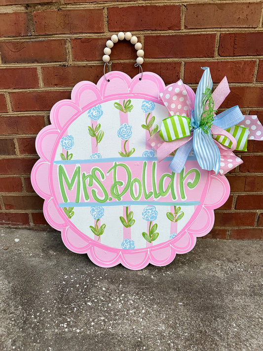Scalloped Pink Grand Millennial
