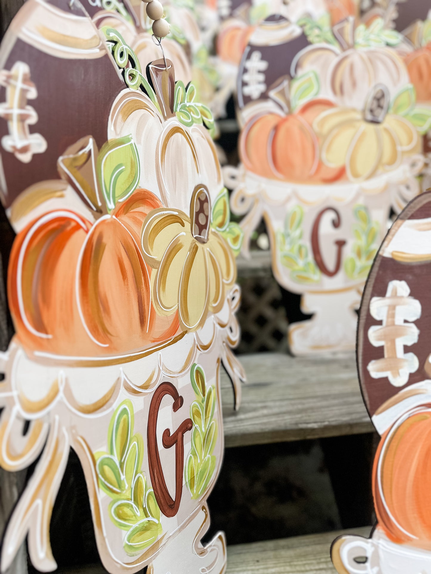 Fall Things Checkered Topiary