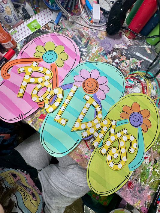 Pool Days 3D Door Hanger