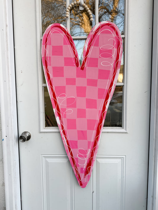 XL checkered heart