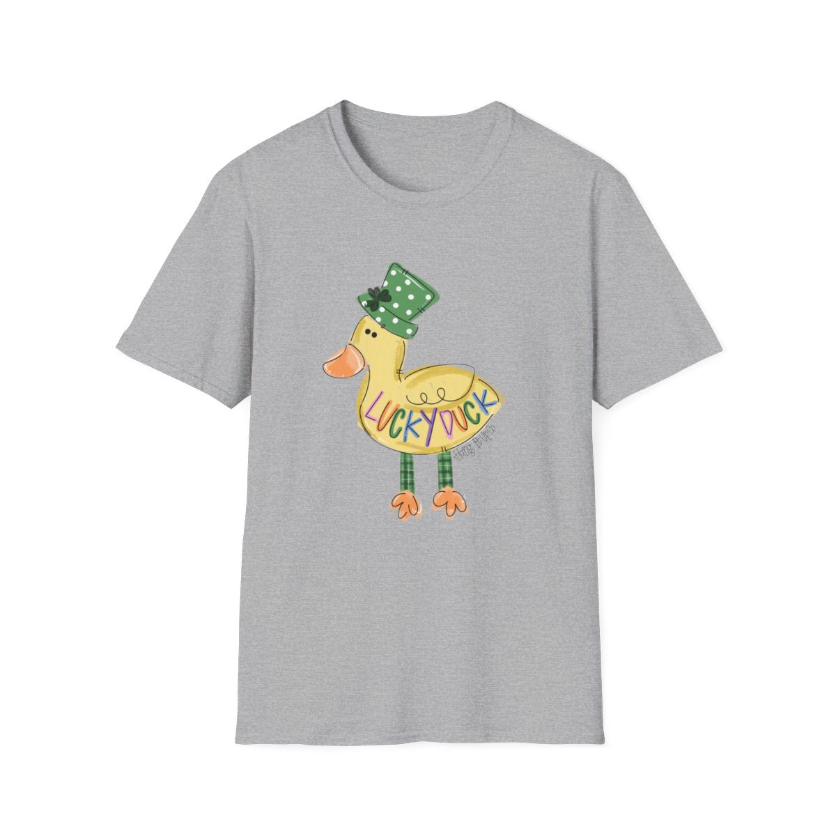 St. Patrick's Day 'Lucky Duck' T-Shirt – Cute Cartoon Duck with Green Hat