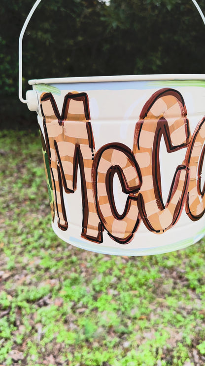 Boys Neutral Easter Bucket with Mallard